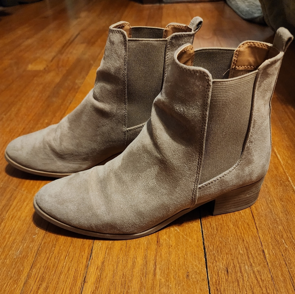 Pink Suede Boots